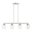 Willow Brushed Nickel 4-Light Linear Chandelier with Clear Glass