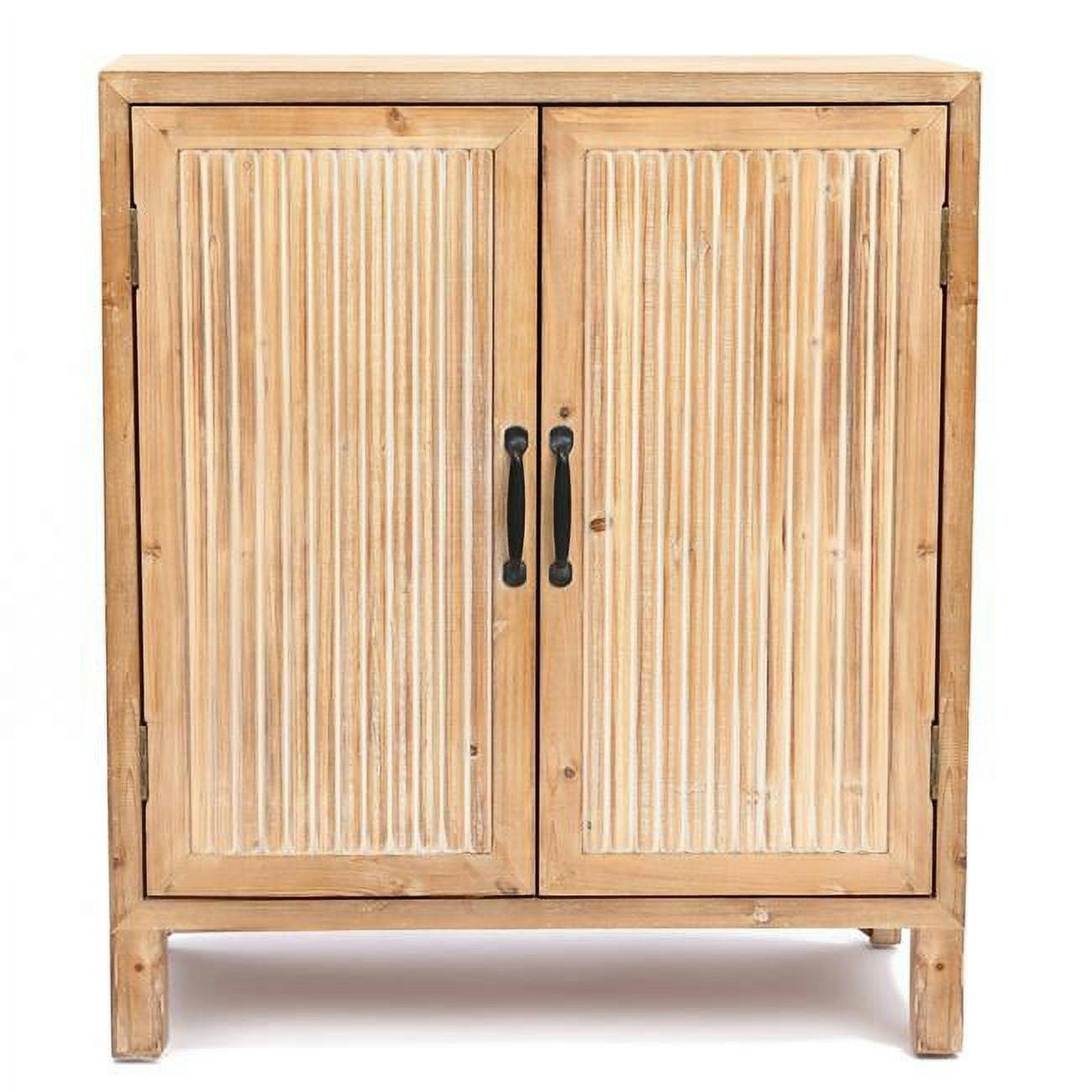 Rustic Fir and Manufactured Wood 2-Door Storage Cabinet
