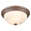 Sleek Bronze Glass 13" Bowl Flushmount Ceiling Light