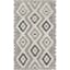 Handwoven Geometric Gray Wool Rectangular Rug, 3' x 5'