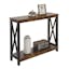 Oxford Barnwood & Black Metal Console Table with Open Shelving