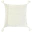 Khaki and Ivory Diamond Weave 20" Accent Pillow with Tassels