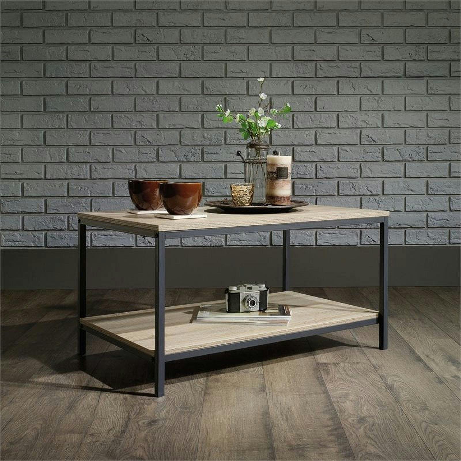 Charter Oak Industrial Chic Rectangular Coffee Table with Metal Frame