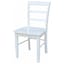 Elegant White Solid Parawood Ladderback Side Chair Set