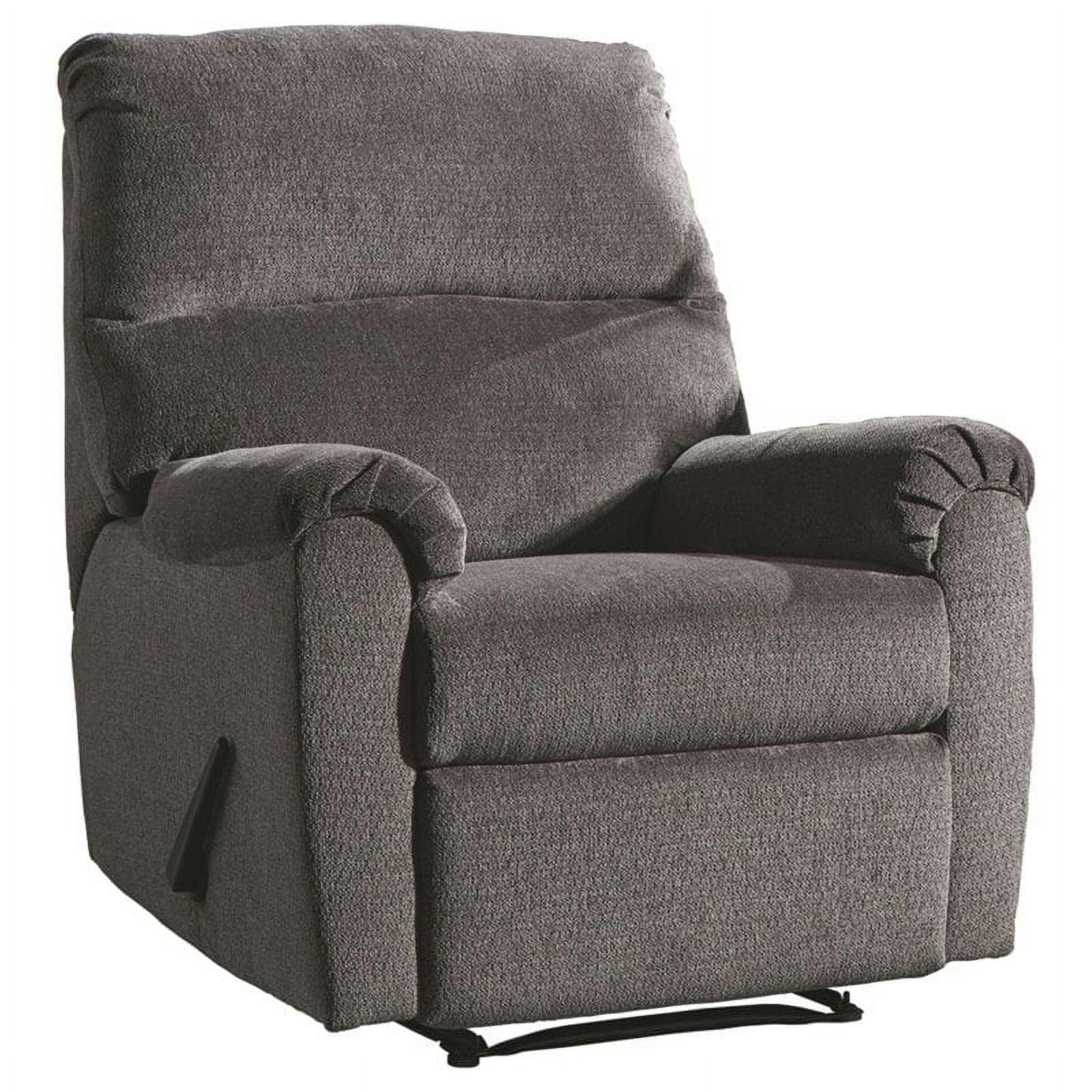 Contemporary Gray Metal Zero Wall Recliner Chair 33.5"