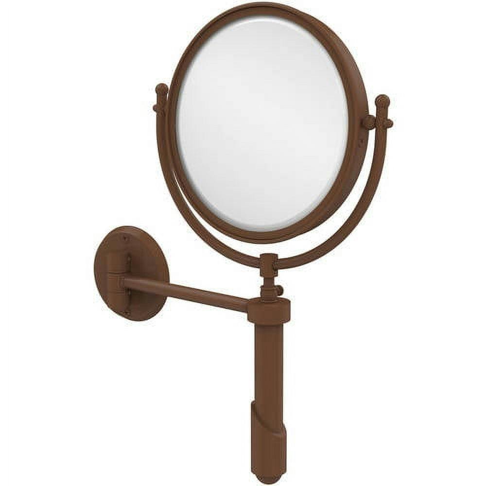 Soho Antique Bronze Wall Mounted 8" Make-Up Mirror with 2X Magnification