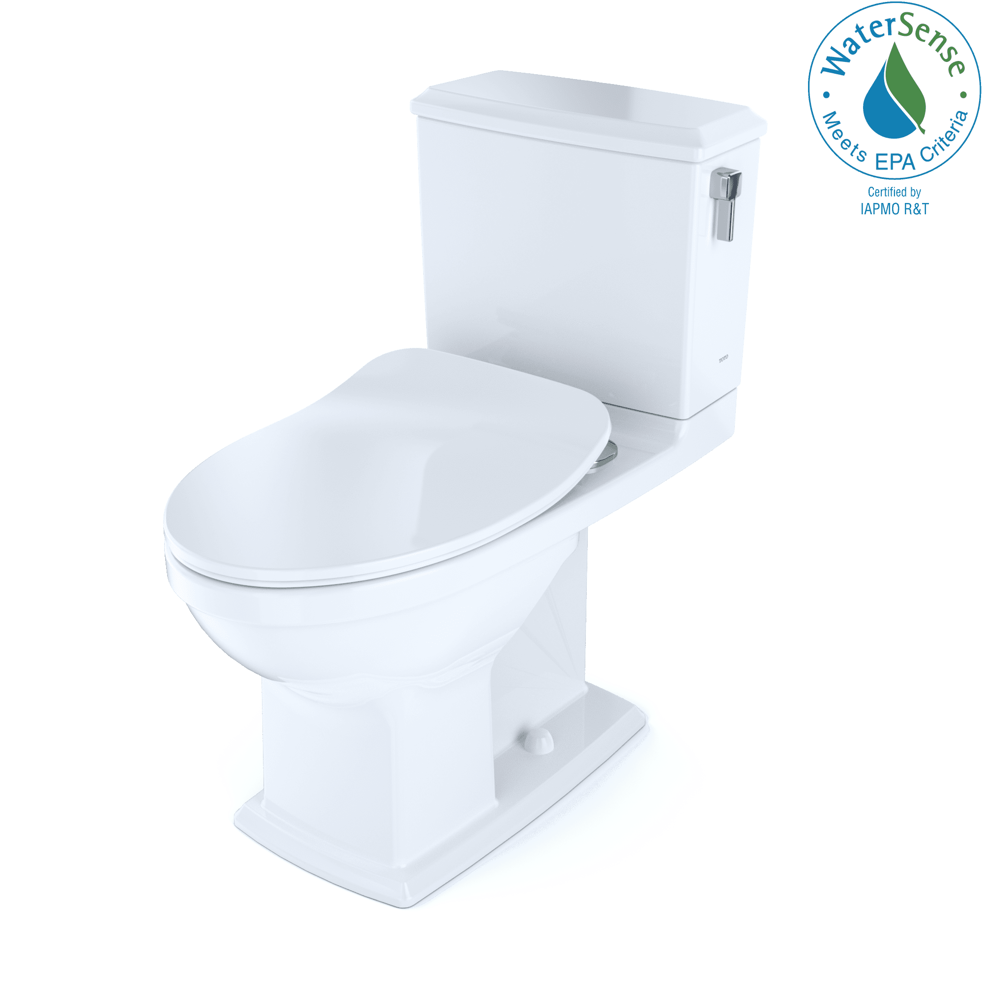 Connelly Modern Dual-Flush Elongated Toilet in White with Eco-Friendly High Efficiency