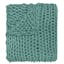 Luxurious Aqua Chunky Knit Wool Throw 50" x 40"