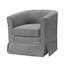 Tucker 28" Steel Gray Woven Fabric Swivel Barrel Accent Chair