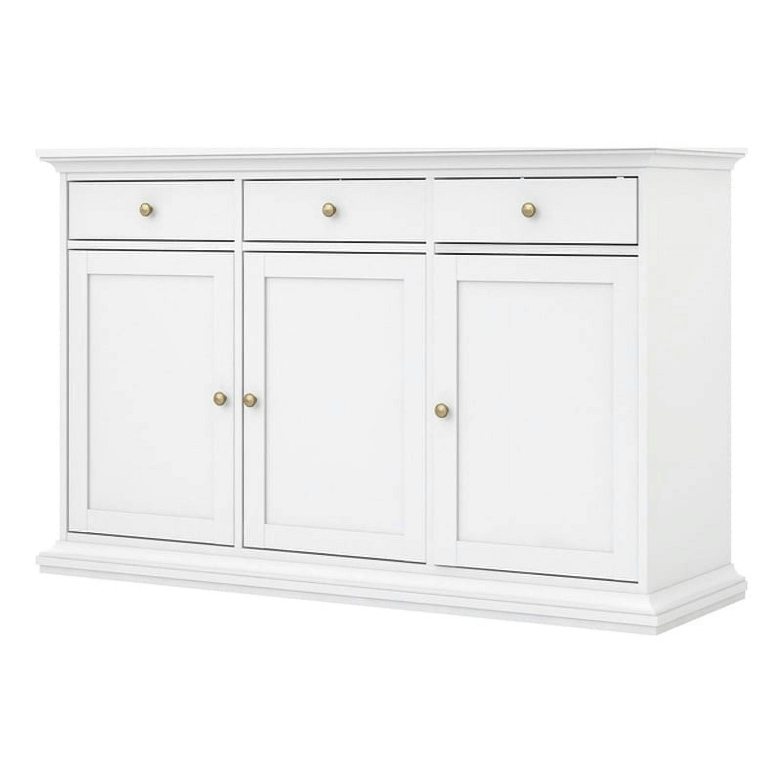 Sonoma Classic White Sideboard with Bronze Handles and Ample Storage