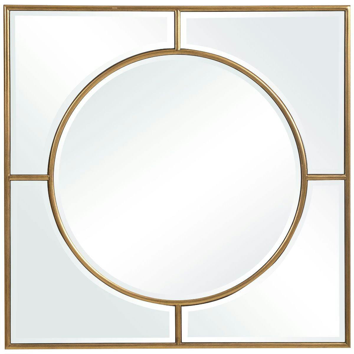 Stanford Gold Square Transitional Wall Mirror 48"