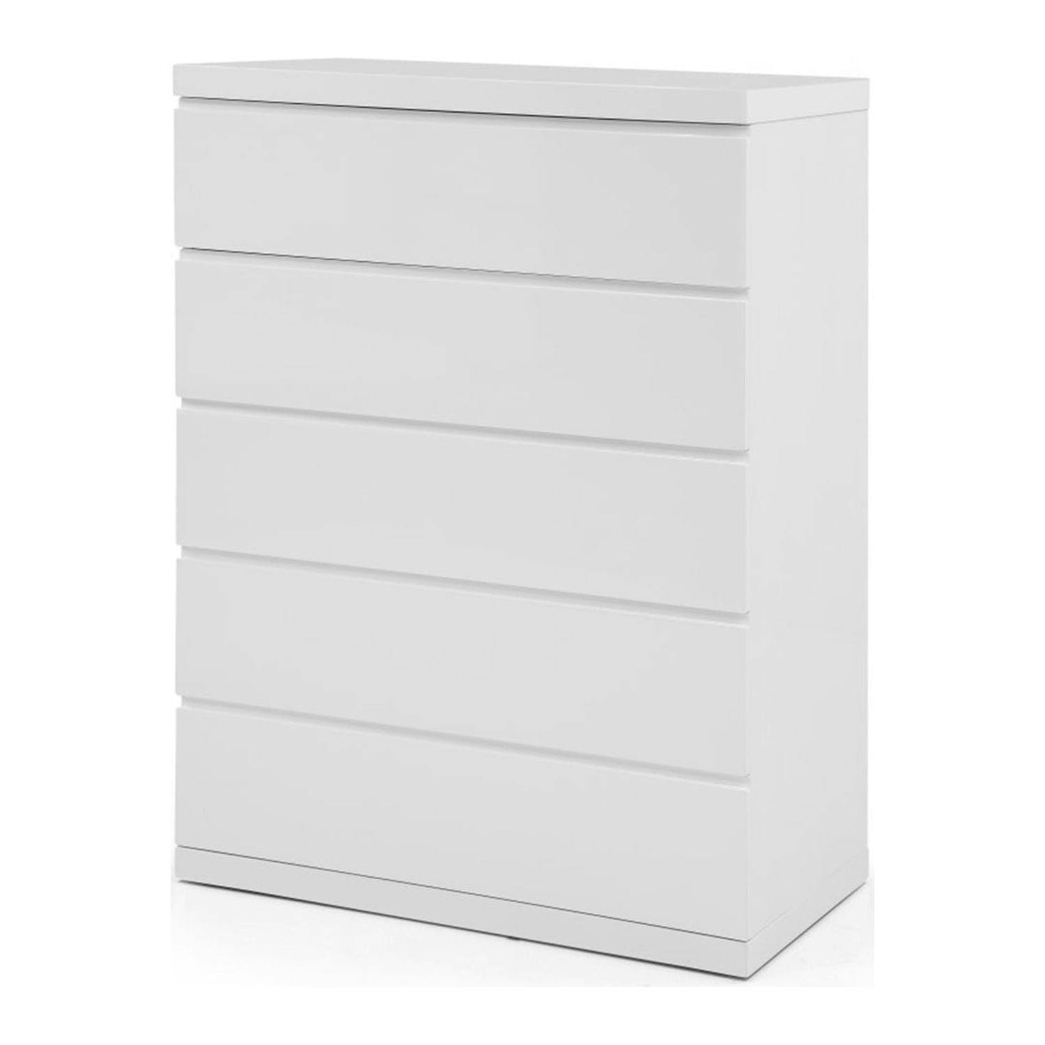 Contemporary High Gloss White Chest with Soft Close Drawers