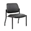Sleek 400lb Capacity Armless Guest Chair in Antimicrobial Black Vinyl