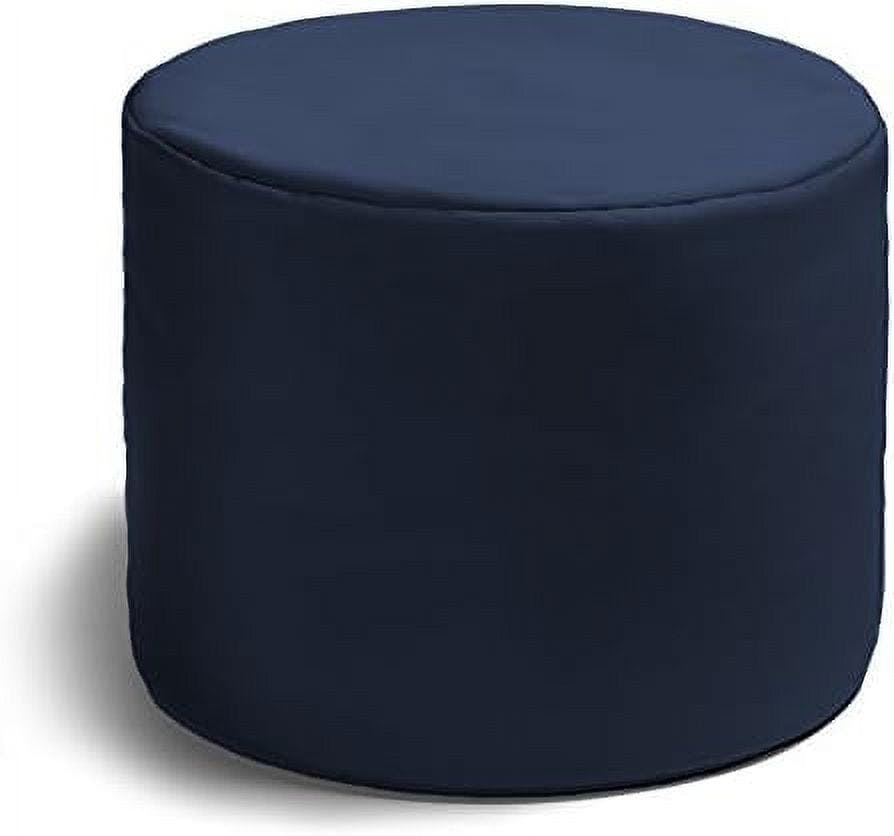 Jaxx Navy All-Weather Fade-Resistant Outdoor Pouf Ottoman