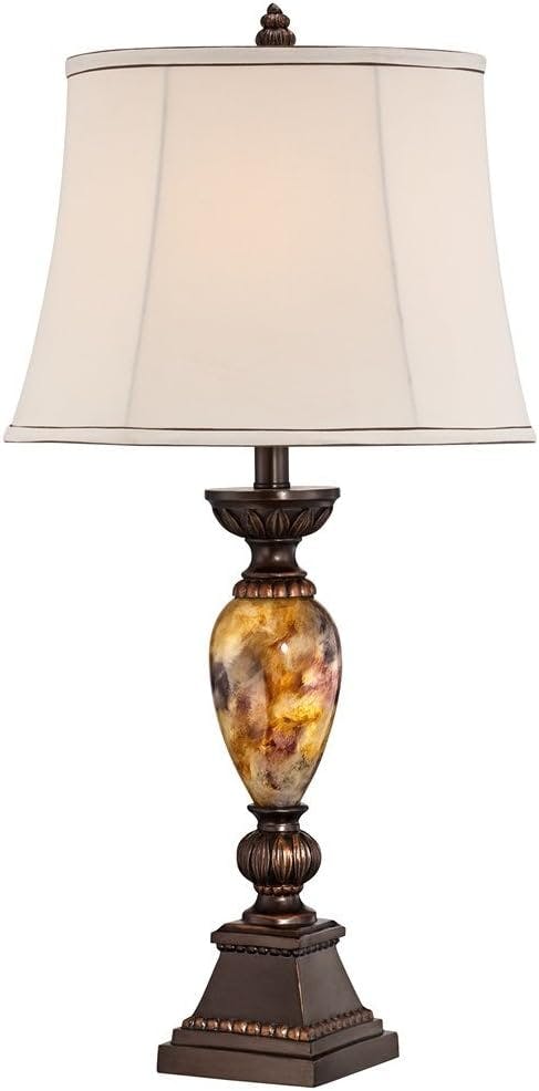 Mulholland 30" Bronze and Golden Marbleized Table Lamp with 3-Way Switch