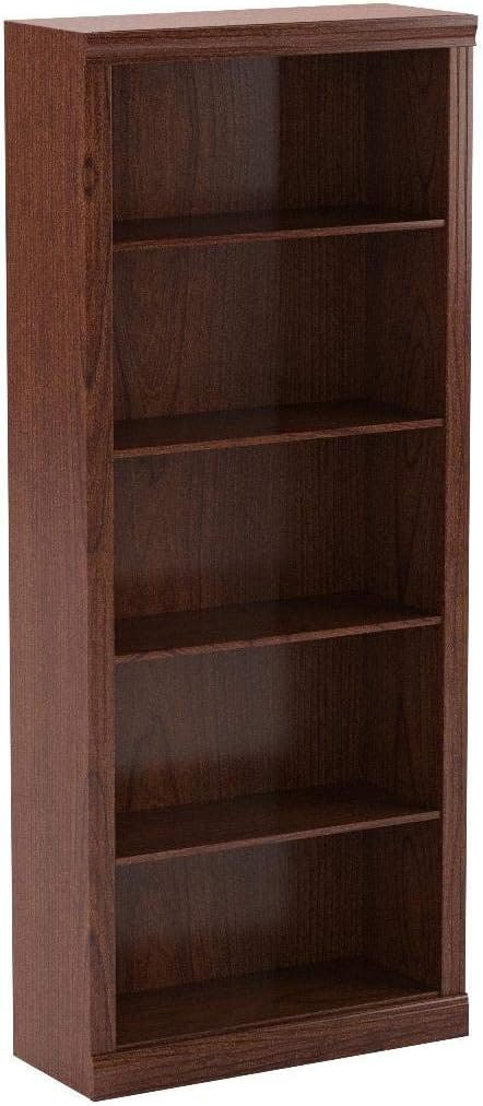 Saratoga Transitional 5-Shelf Adjustable Bookcase in Harvest Cherry