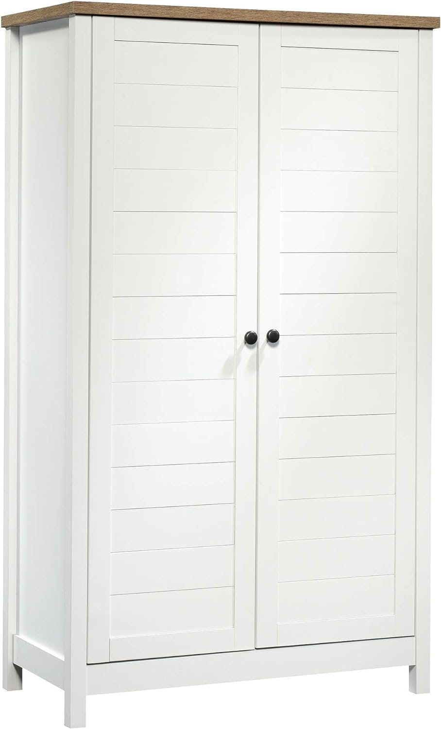Cottage Road Soft White Freestanding Office Storage Cabinet with Adjustable Shelving