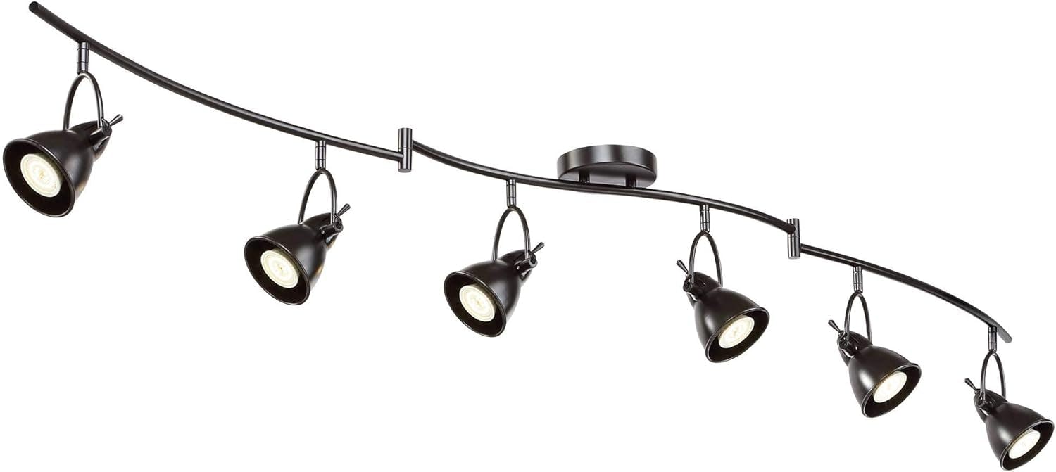 Thorndale 6-Light Adjustable Bronze LED Track Lighting Kit