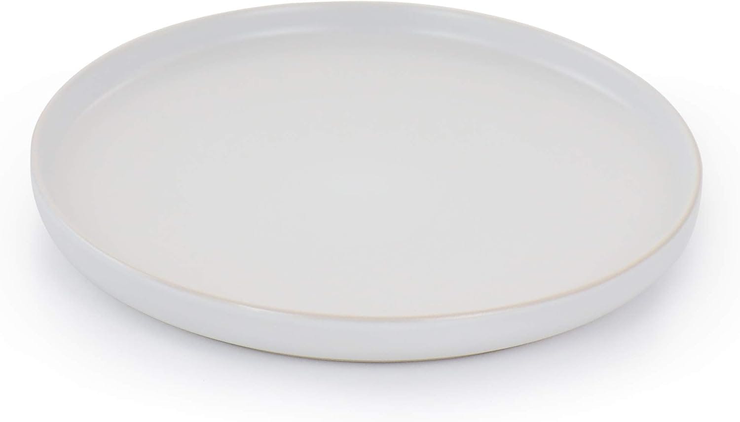 Elama Luxmatte 20-Piece Minimalist White Ceramic Dinnerware Set