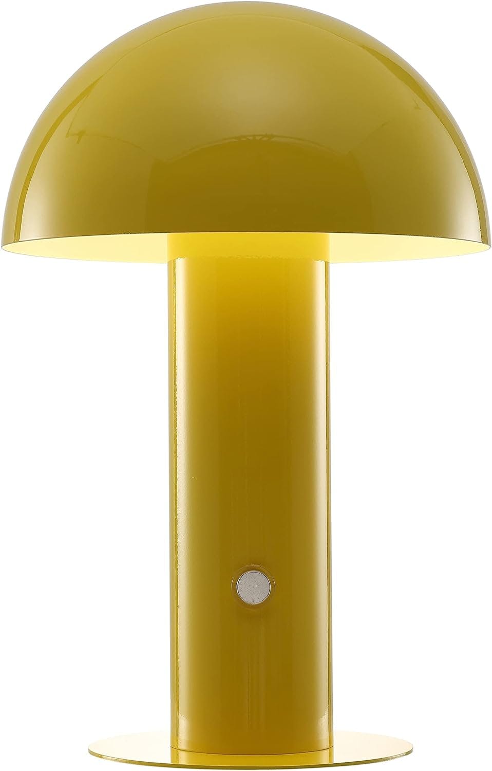 Boletus 10.75" Bohemian Coastal Yellow Cordless Mushroom LED Lamp