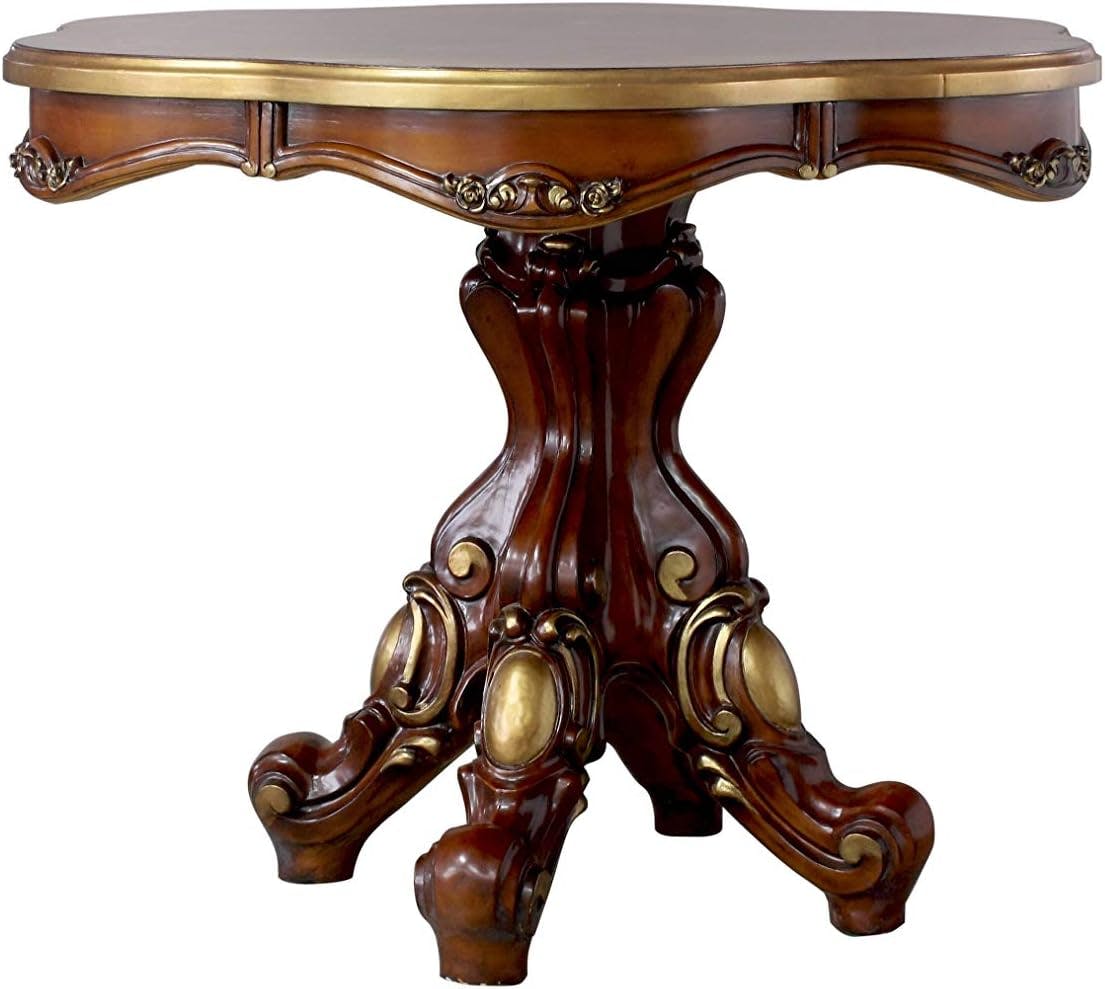 Elegant Round Reclaimed Wood Counter Height Dining Table