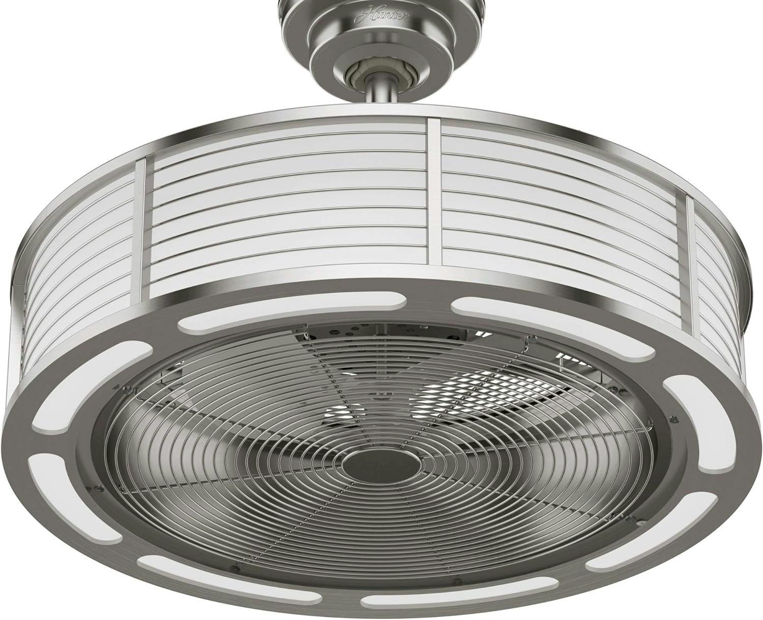Tunley 22" Brushed Nickel LED Ceiling Fan with Wall Control