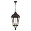Elegant Morgan Bronze 3-Light Outdoor Pendant with Clear Glass