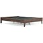 Chic Sophistication Queen Platform Bed with Wood Headboard, Mocha
