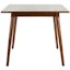 Transitional Simone 36" Square Walnut Wood Dining Table
