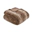 Luxurious Marselle 60"x70" Faux Fur Throw Blanket in Tan