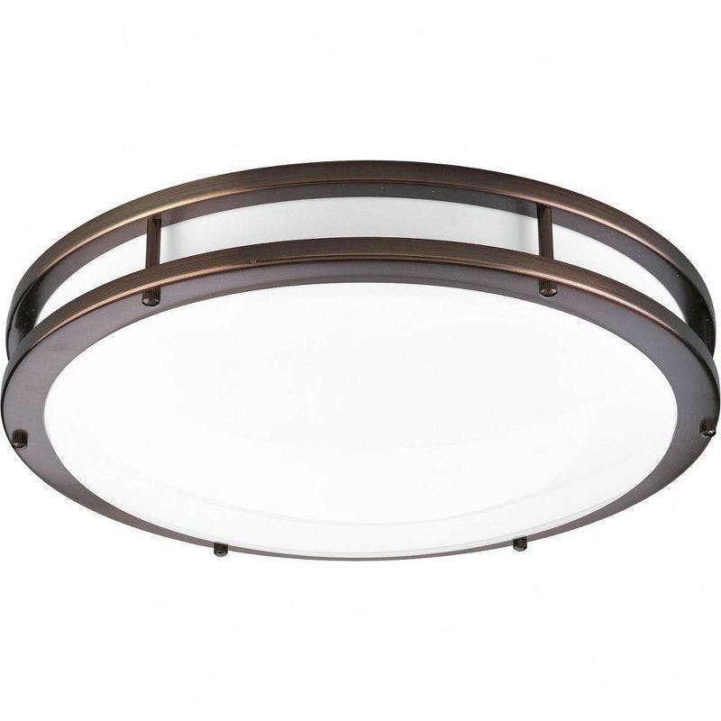 Urban Bronze 20'' LED Flush Mount Ceiling Light with White Acrylic Diffuser
