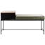 Transitional Maruka 47'' Black and Green Bench with Storage