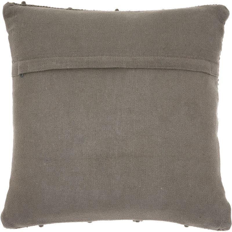Charcoal Chevron Chunky Weave 20" Square Throw Pillow Set