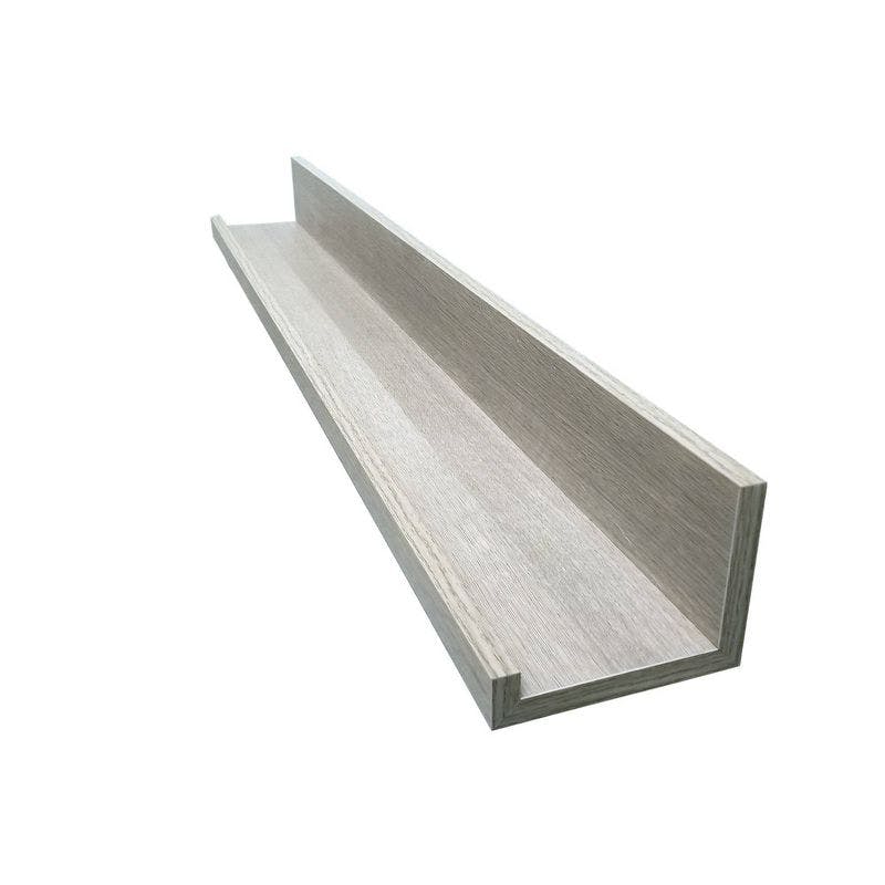 Driftwood Gray Modern Floating Wall Shelf - 36 Inch