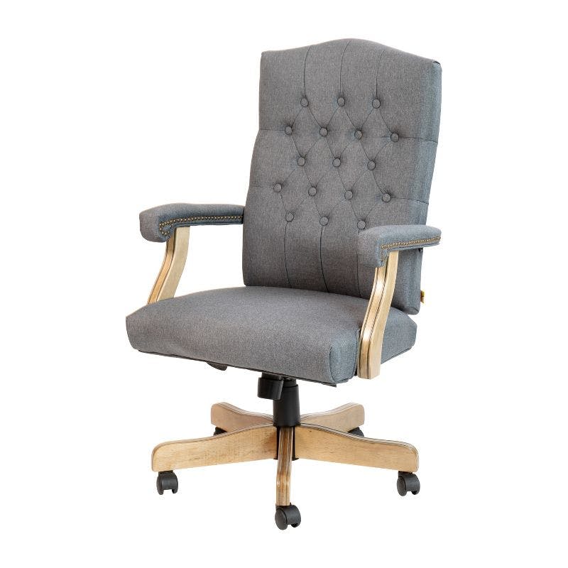 Gray Fabric High Back Executive Swivel Office Chair