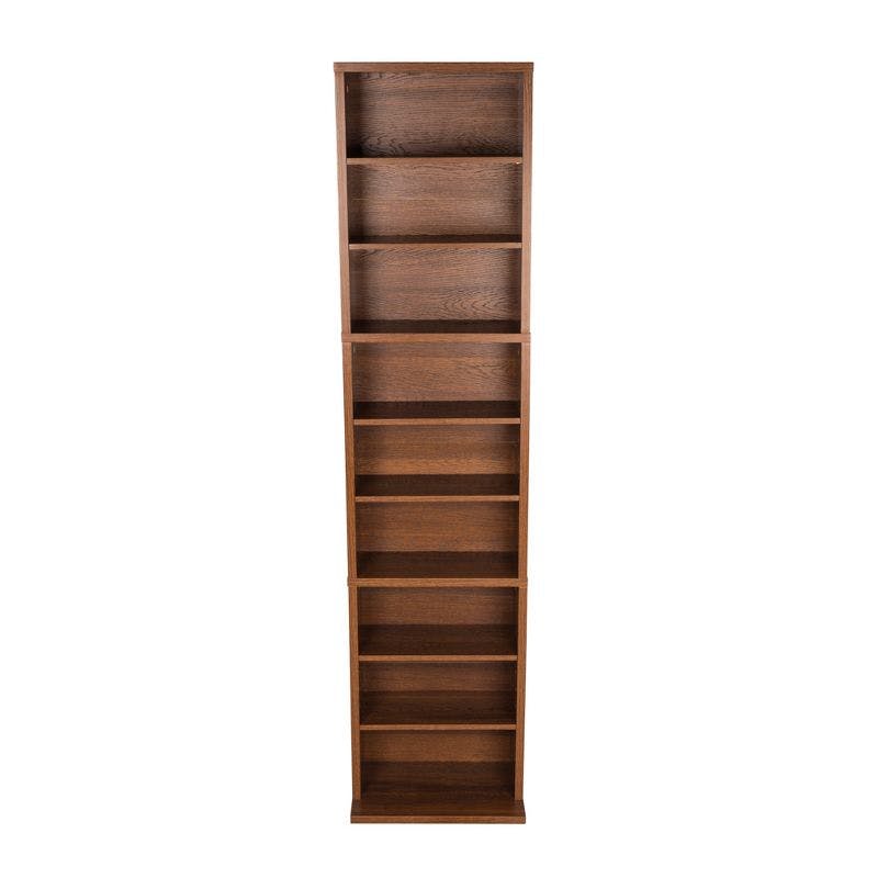 Chestnut Woodgrain 54'' Herrin Adjustable Media Storage Shelf