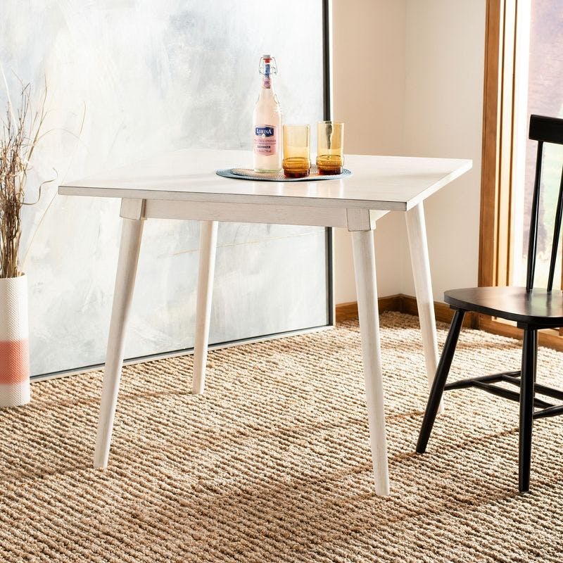Simone Transitional Square Off-White Wood Dining Table