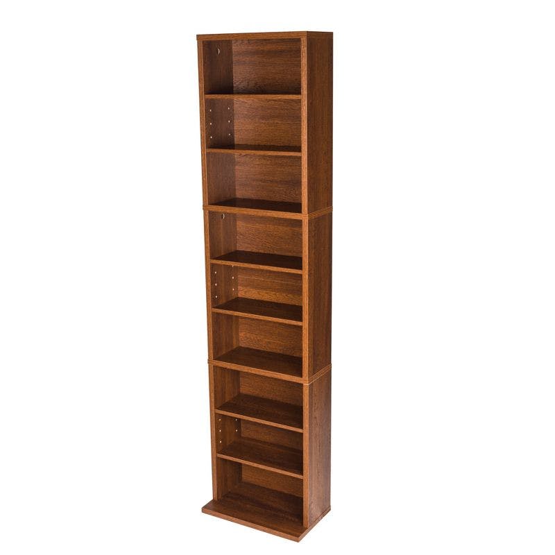 Chestnut Woodgrain 54'' Herrin Adjustable Media Storage Shelf