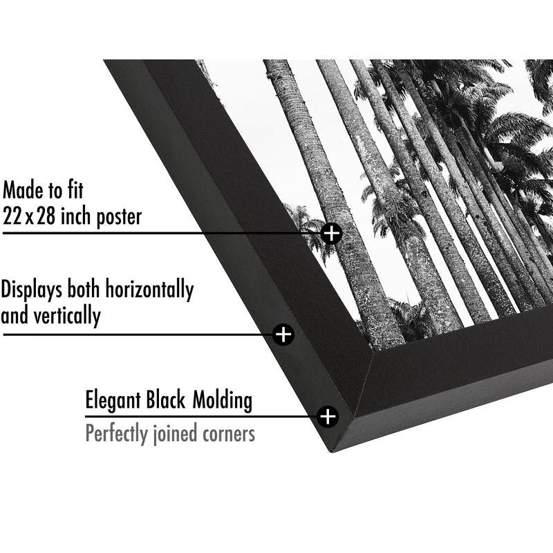Gallery-Style Black Poster Frame with Polished Plexiglass