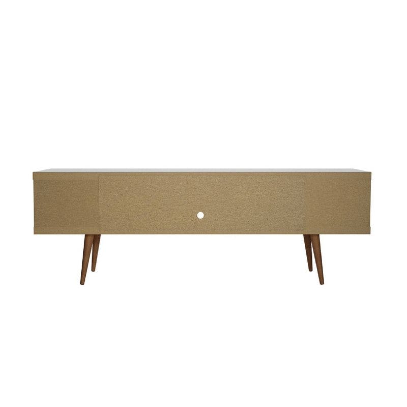 Streamlined White Matte Utopia 70'' TV Stand with Open Shelves