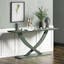 Spanish Moss Acacia Wood 57" Console Table with Wire-Brush Finish