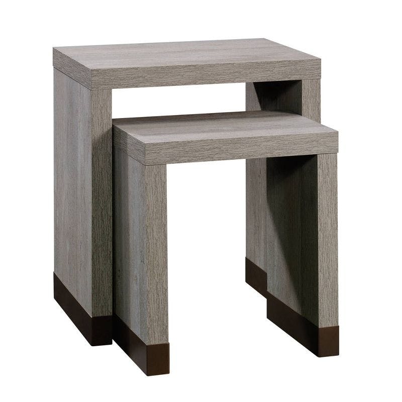 Mystic Oak Modern Nesting Console Tables with Storage