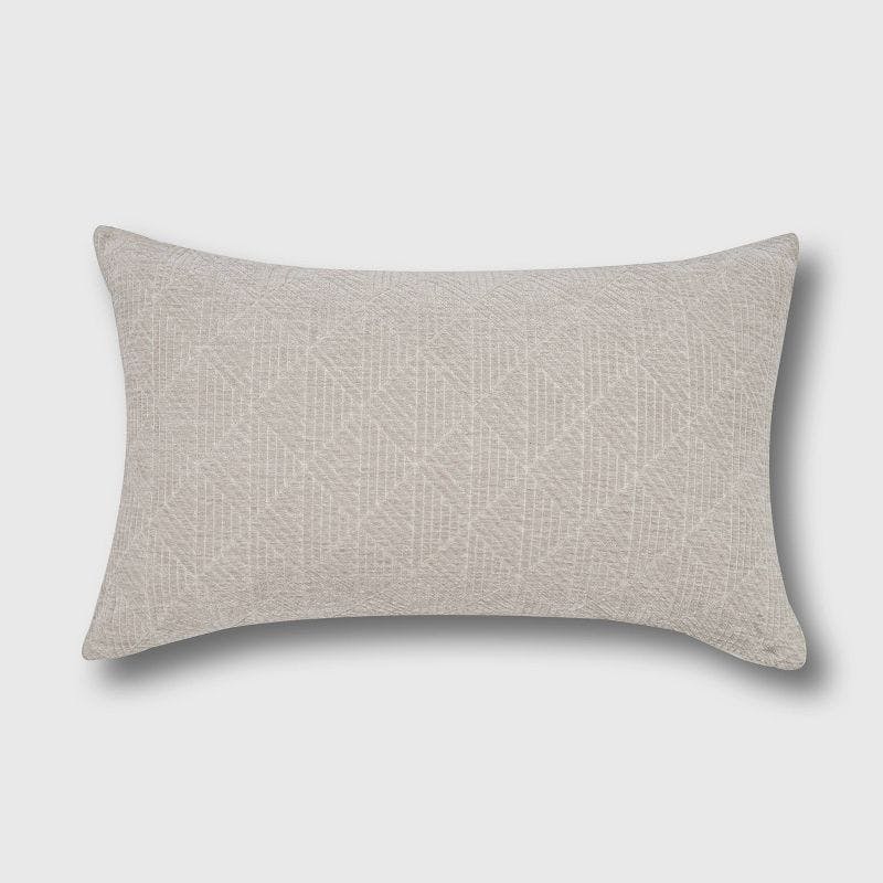 Freshmint Logan Reversible Geometric Chenille Lumbar Pillow 24" x 14"
