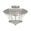 Monterey Brushed Nickel 3-Light LED Flush Mount with Clear Beveled Glass