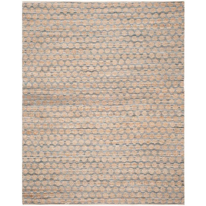 Cape Cod Classic Handmade Cotton Flatweave Rug, Black/Natural 9' x 12'