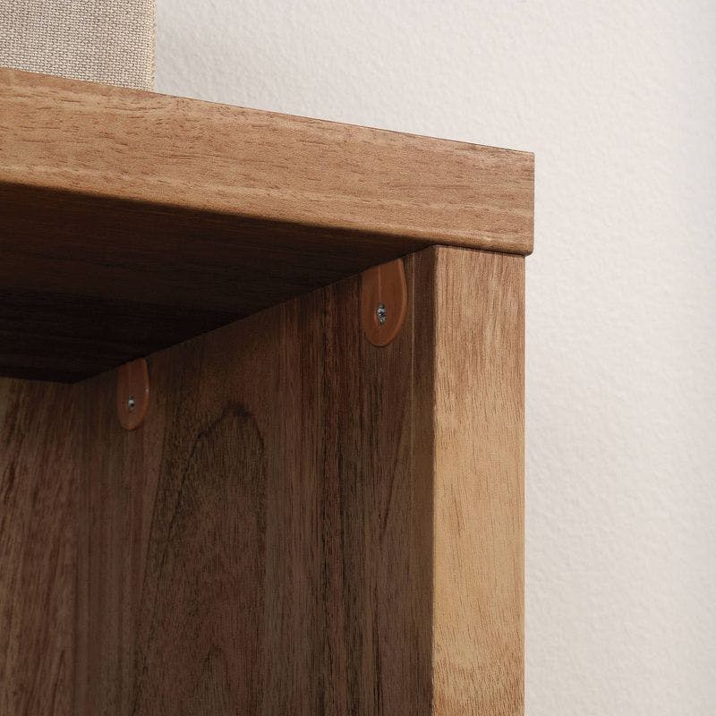 Adjustable White Wood 5-Shelf Bookcase with Lightweight Design