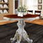 Reclaimed Wood Round Counter Height Dining Table in Antique Pearl