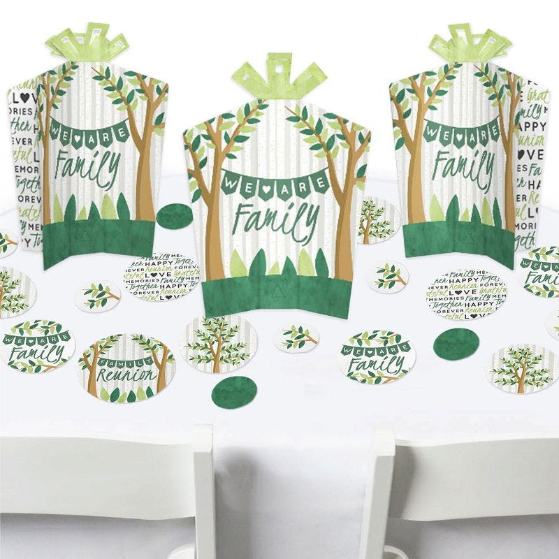 Family Tree Reunion Terrific Table Centerpiece & Confetti Kit