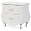 Erin Contemporary White Faux Leather 2-Drawer Nightstand