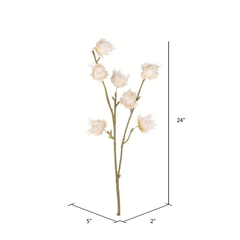 Festive Ivory Hibiscus 31" Artificial Christmas Floral Arrangement